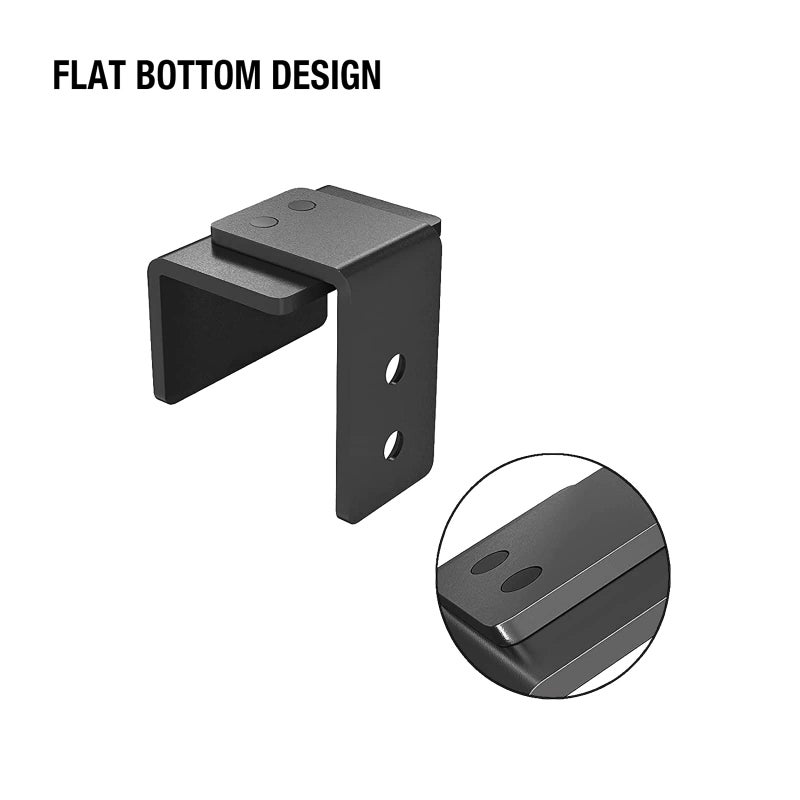 JUBEST Matte Black Floor Guide Wall Mount Sliding Barn Door Hardware Up to 1-3/8"W 1-1/4"H - Image 3